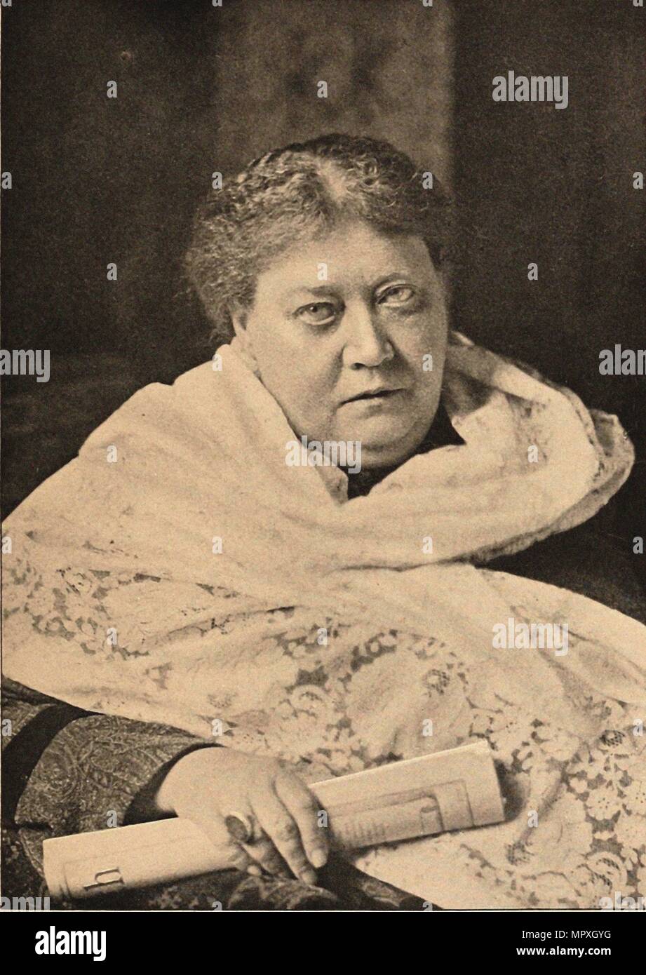 Helena Blavatsky (1831-1891), c. 1889. Stock Photo