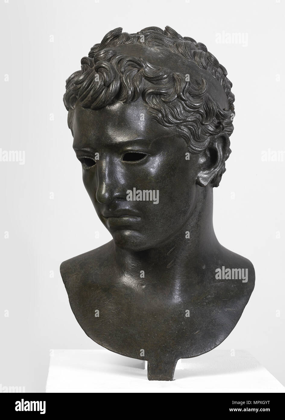 The head of Juba II, King of Numidia, from Volubilis, Morocco, 25 BC-23 CE. Stock Photo