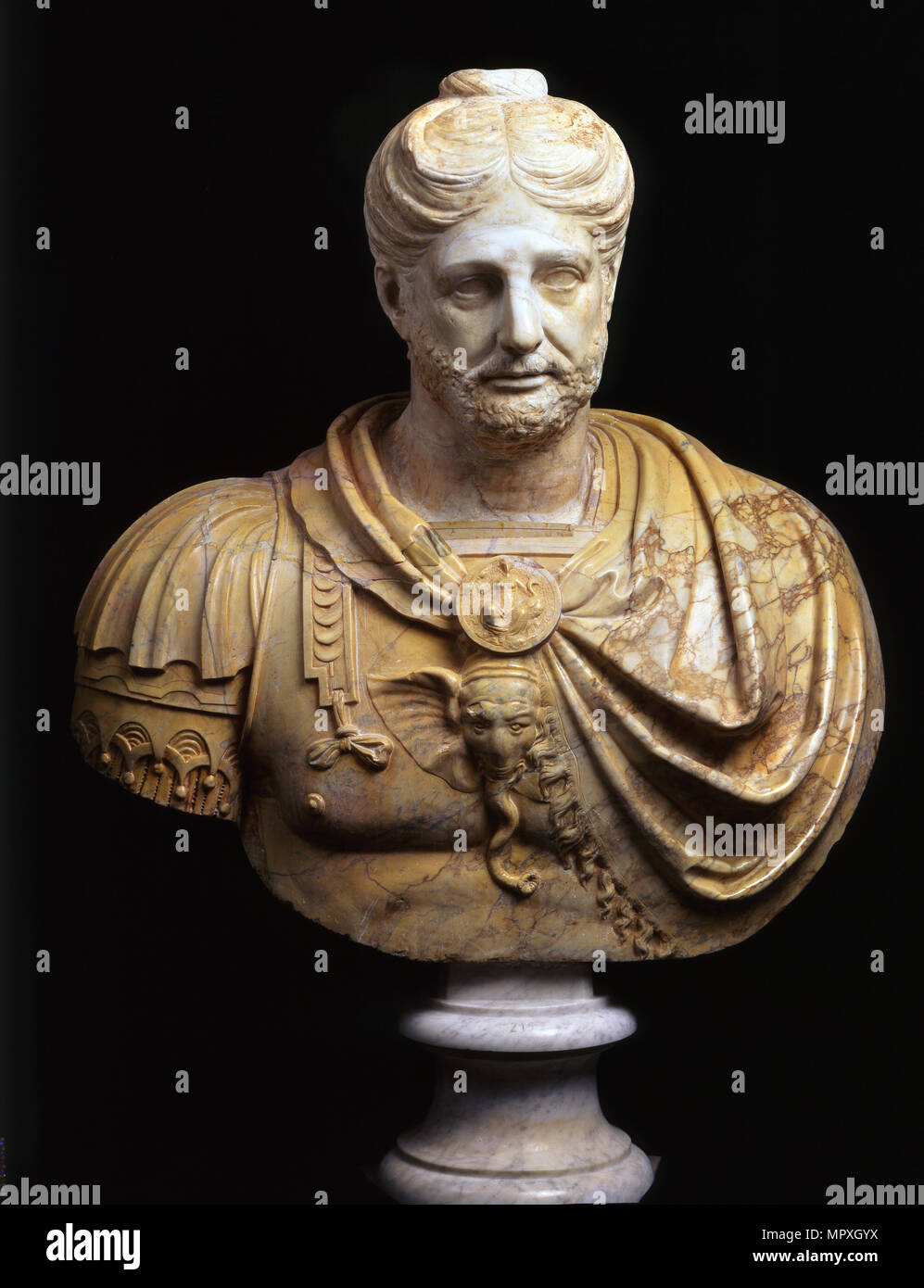 Bust of Hannibal Barca. Stock Photo