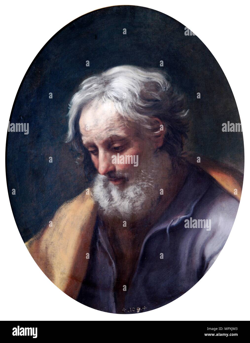 'Head of St Joseph', 17th century. Artist: Guido Reni. Stock Photo