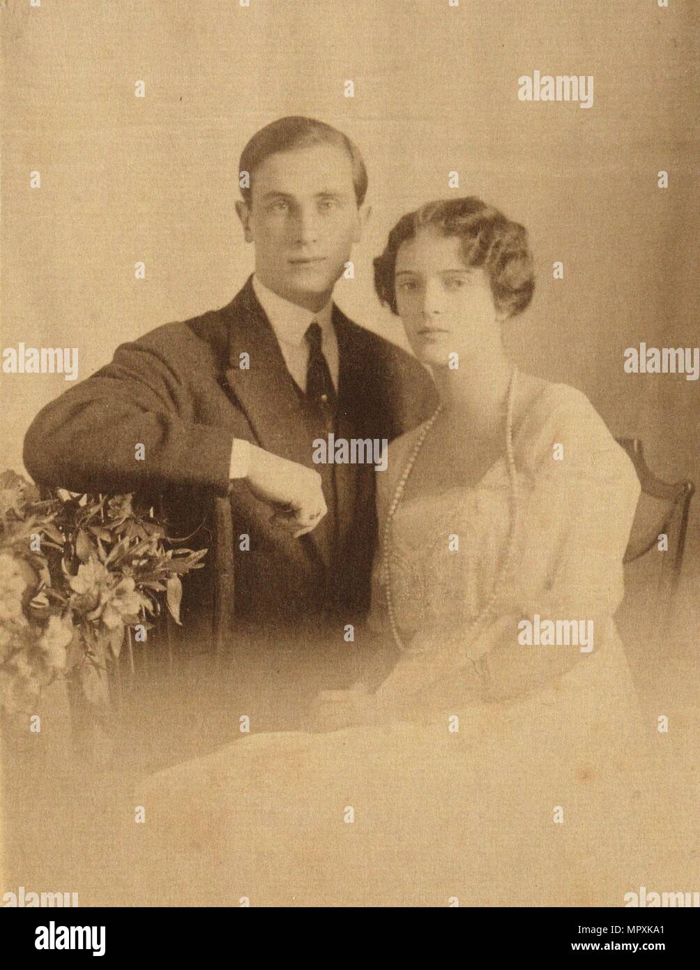 Prince Felix Yusupov, Count Sumarokov-Elston and his wife, Princess Irina Alexandrovna of Russia, 19 Stock Photo