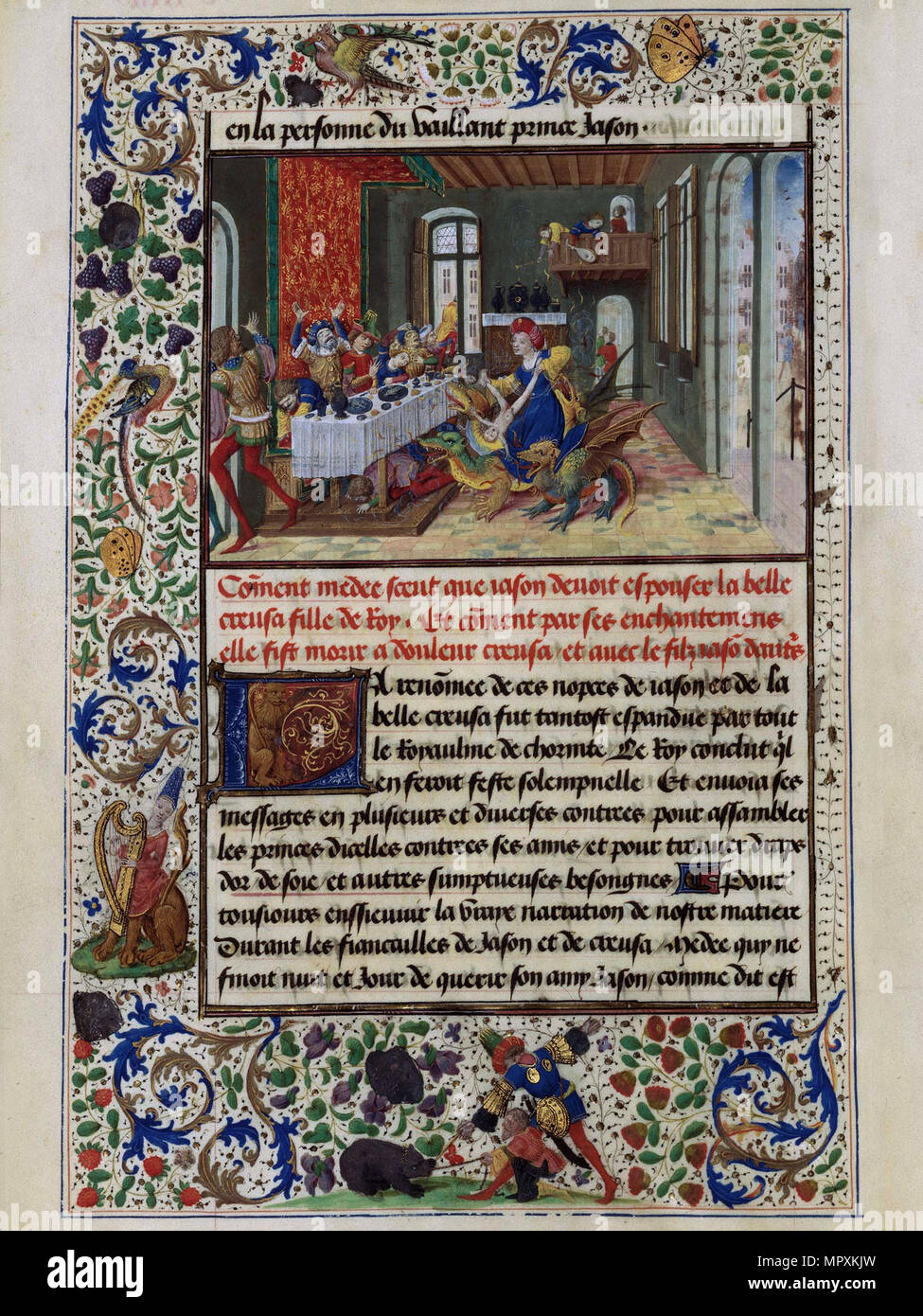 Medea kills her son, ca 1470. Stock Photo