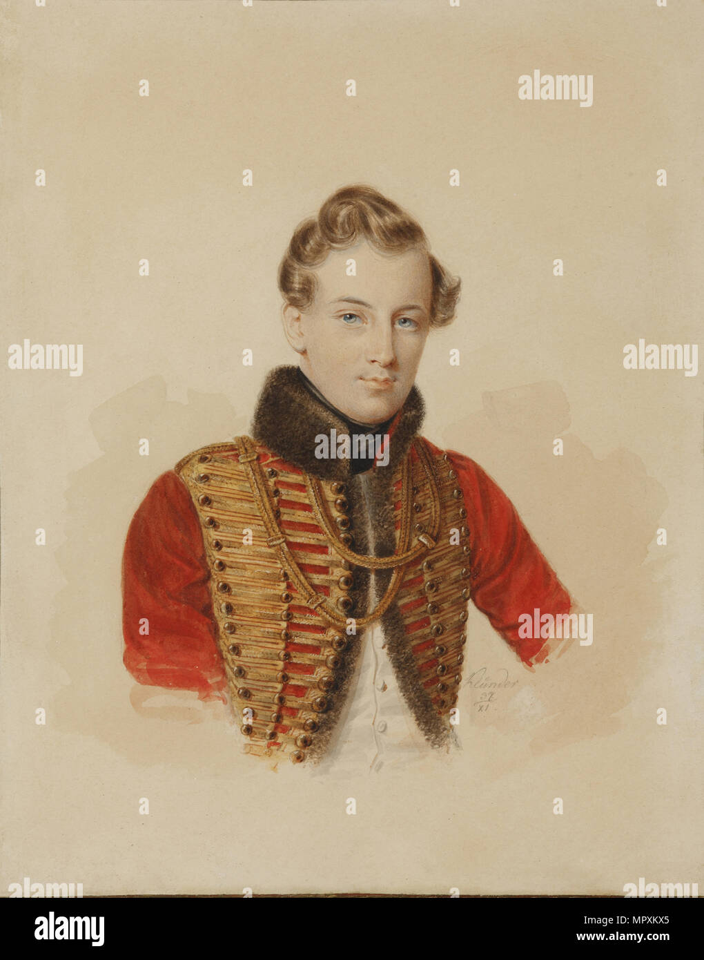 Prince Alexander Nikolayevich Dolgoruky (1819-1842), 1838. Stock Photo