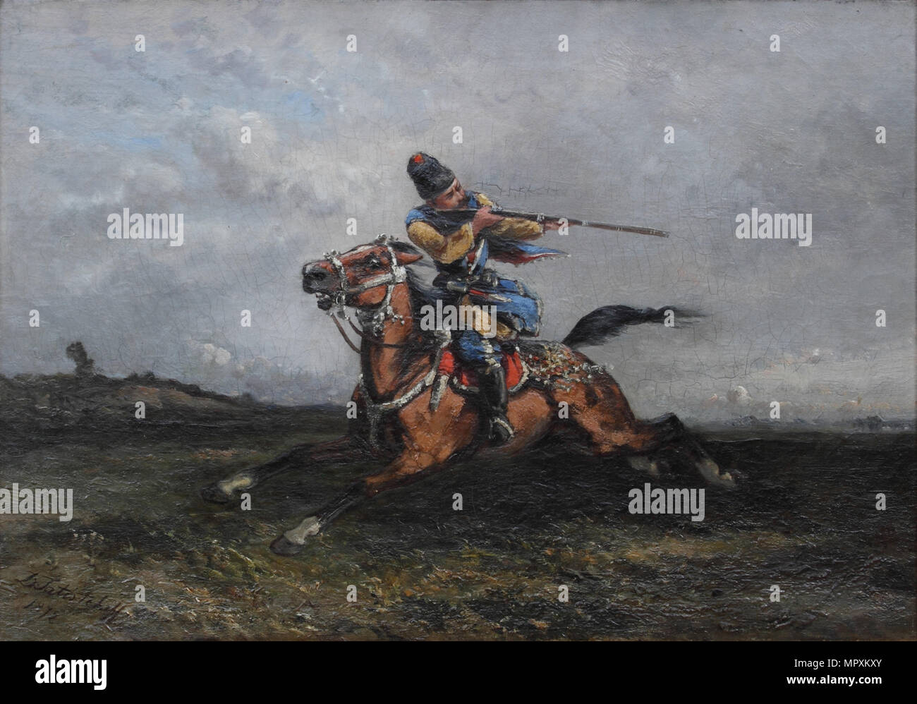 A Circassian rider, 1872. Stock Photo