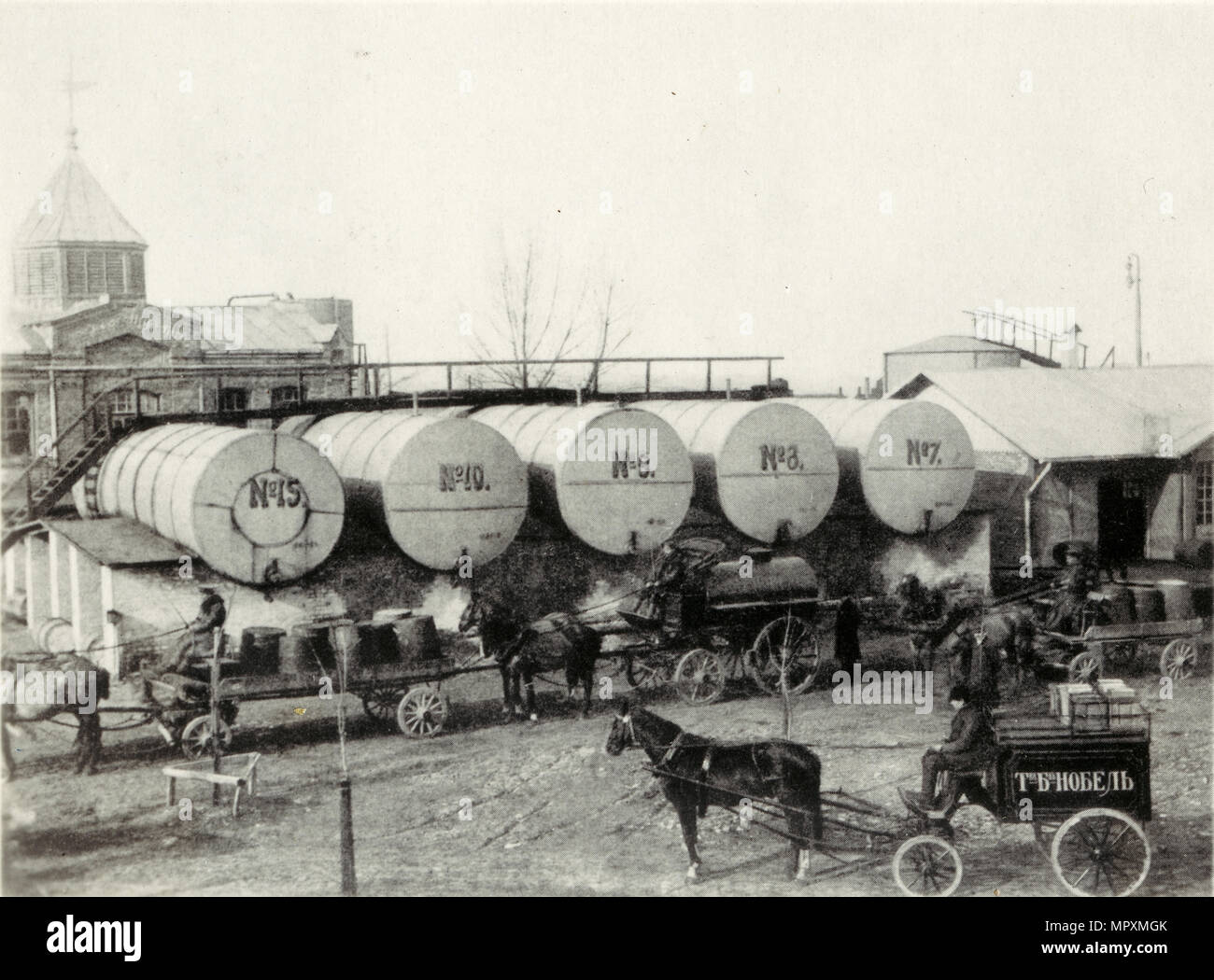 The Nobel Brothers Petroleum Company in Baku, 1890s. Stock Photo