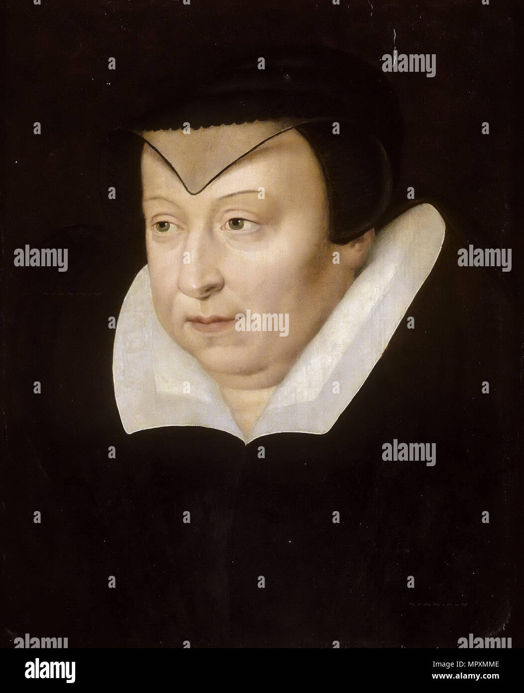 Portrait of Catherine de' Medici (1519-1589), c. 1580. Stock Photo