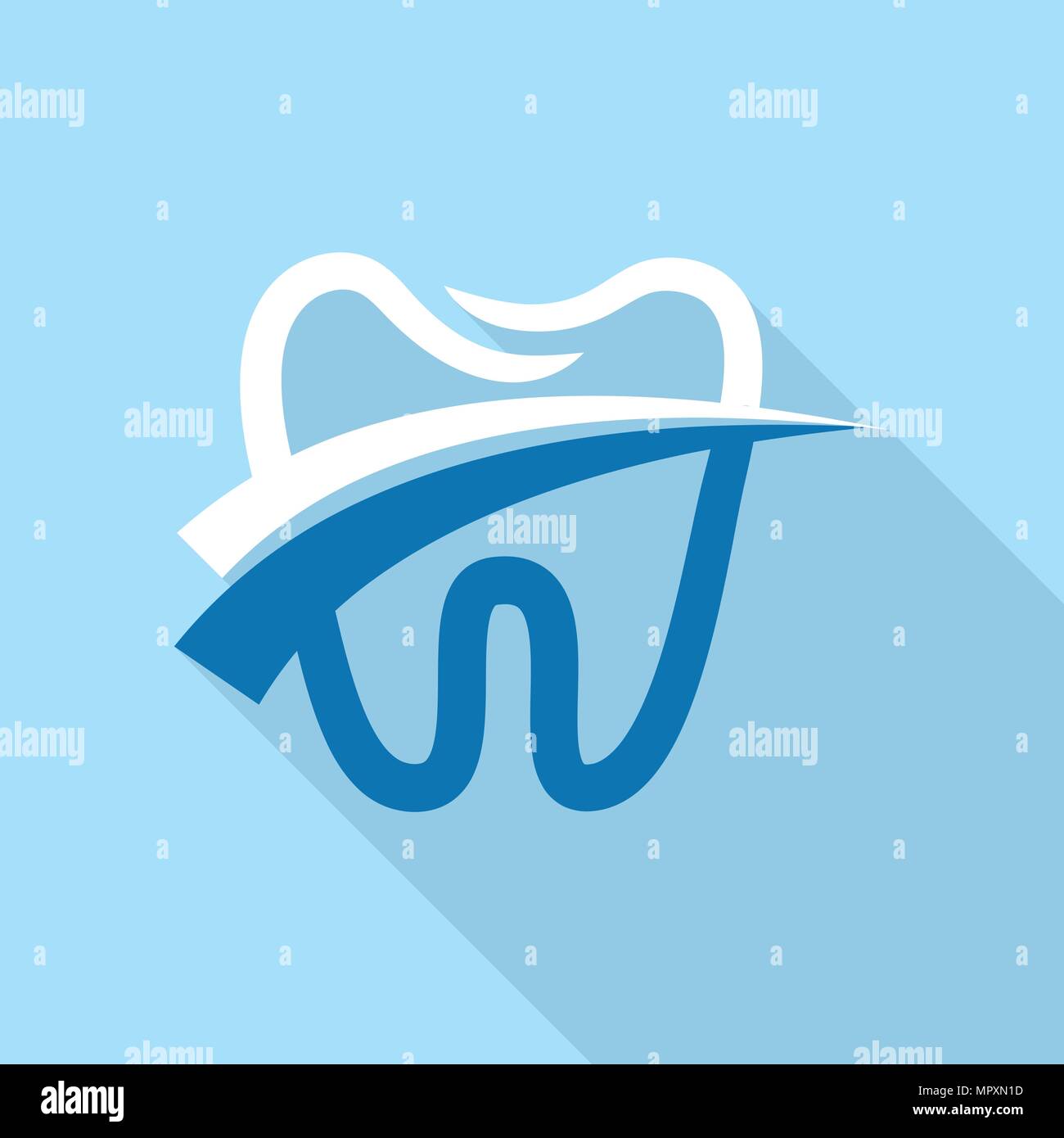 Dental tooth logo icon, flat style Stock Vector Image & Art - Alamy