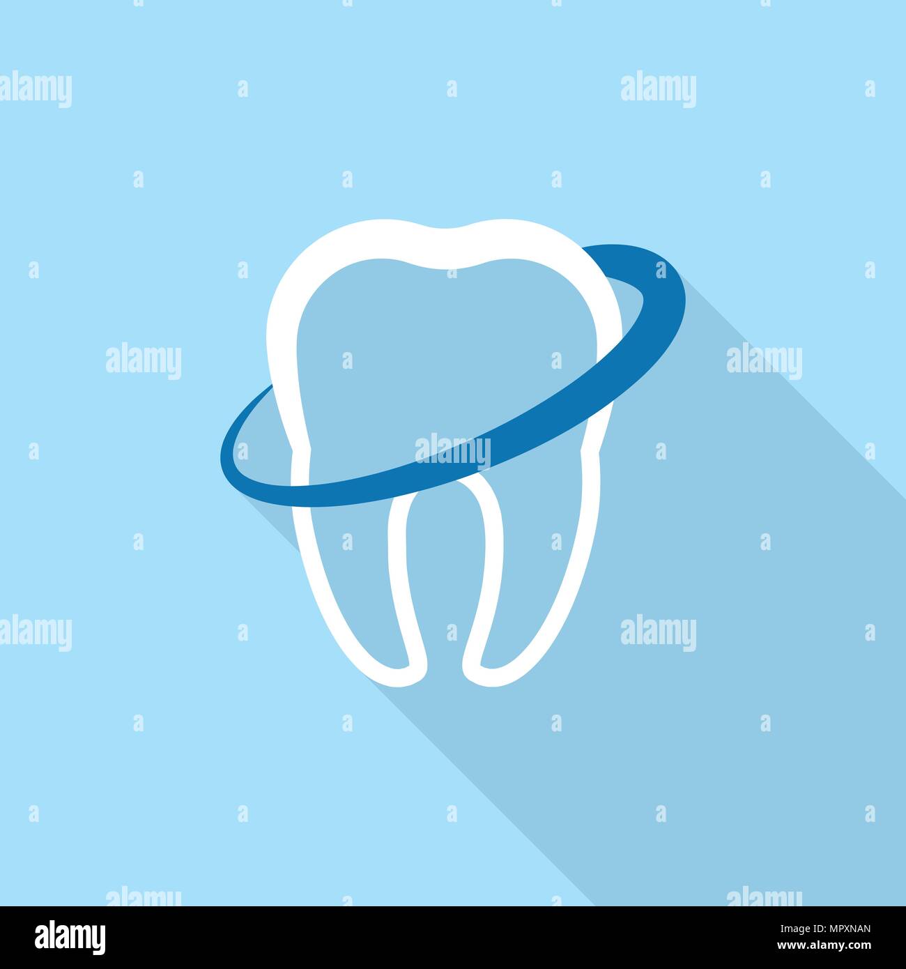 Circle on tooth logo icon, flat style Stock Vector Image & Art - Alamy