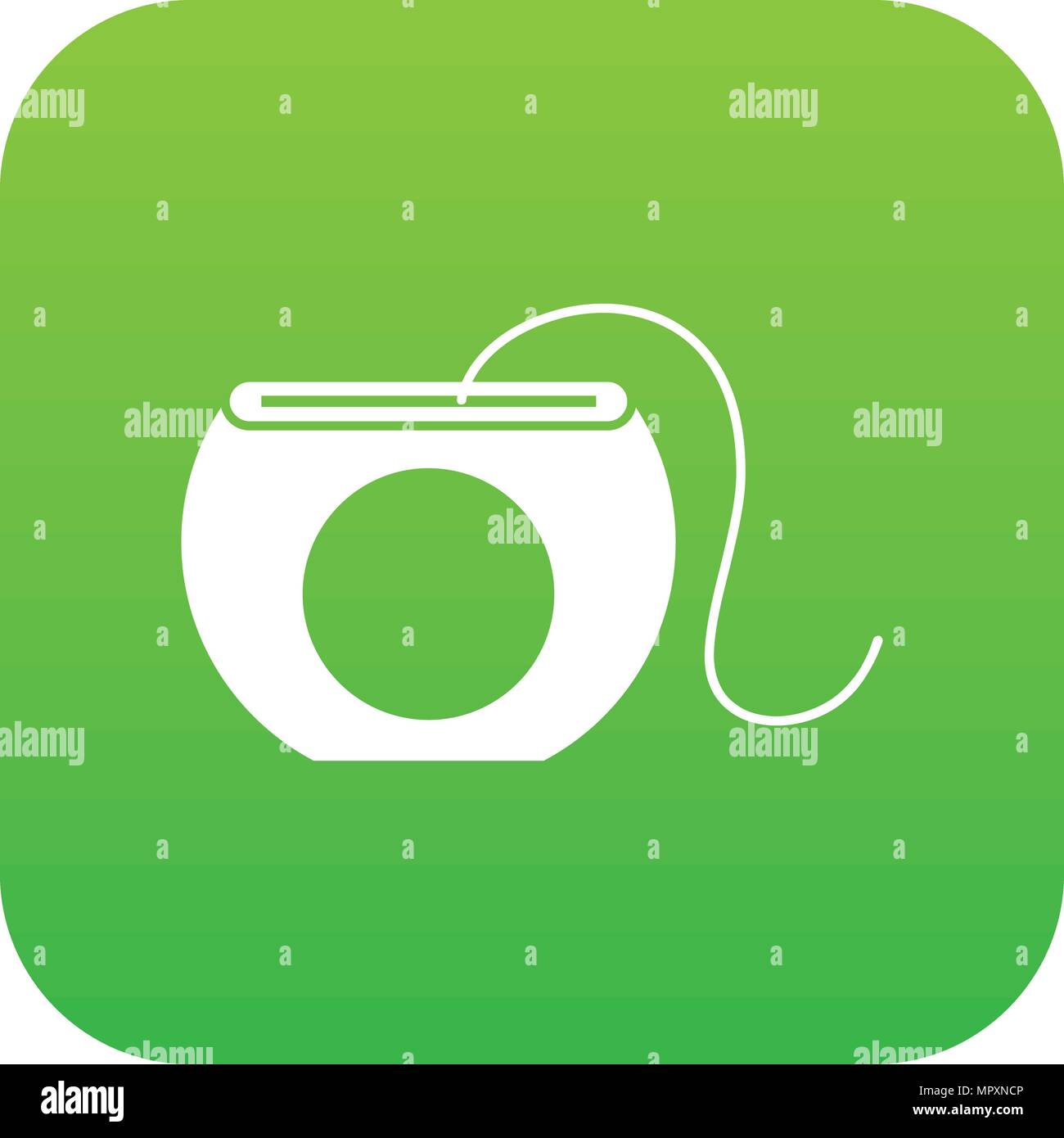 Dental floss icon digital green Stock Vector Image & Art - Alamy