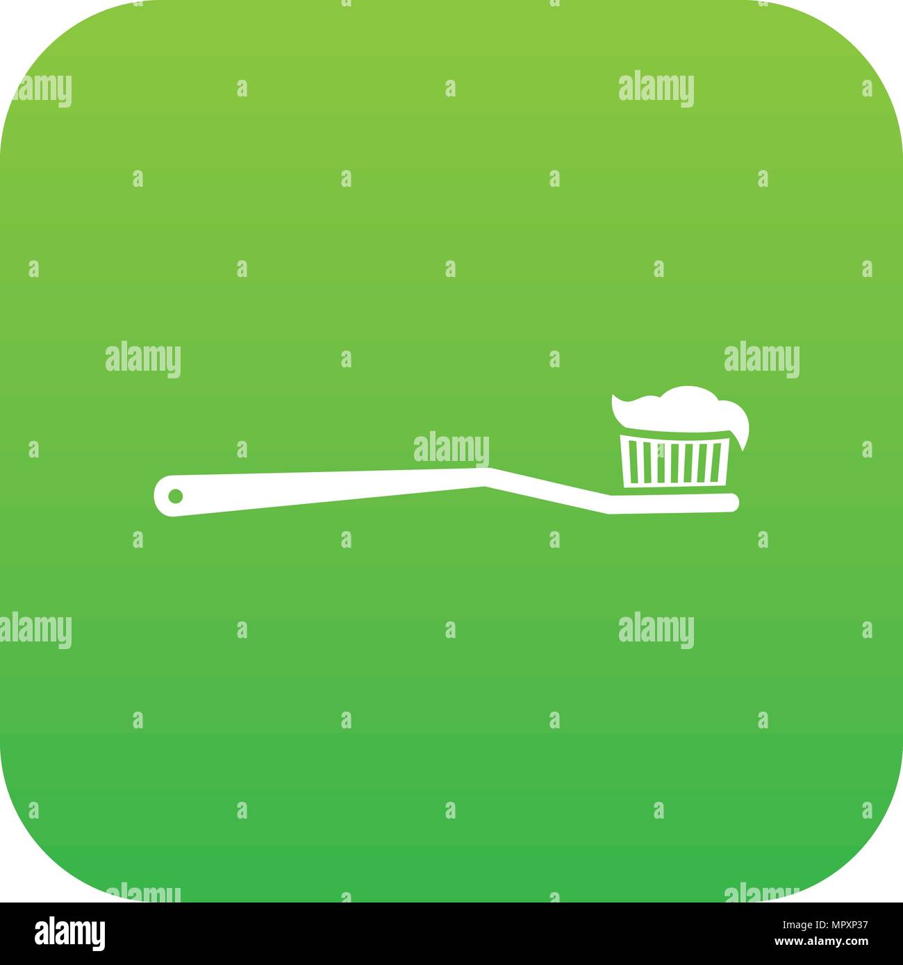 Toothbrush icon digital green Stock Vector