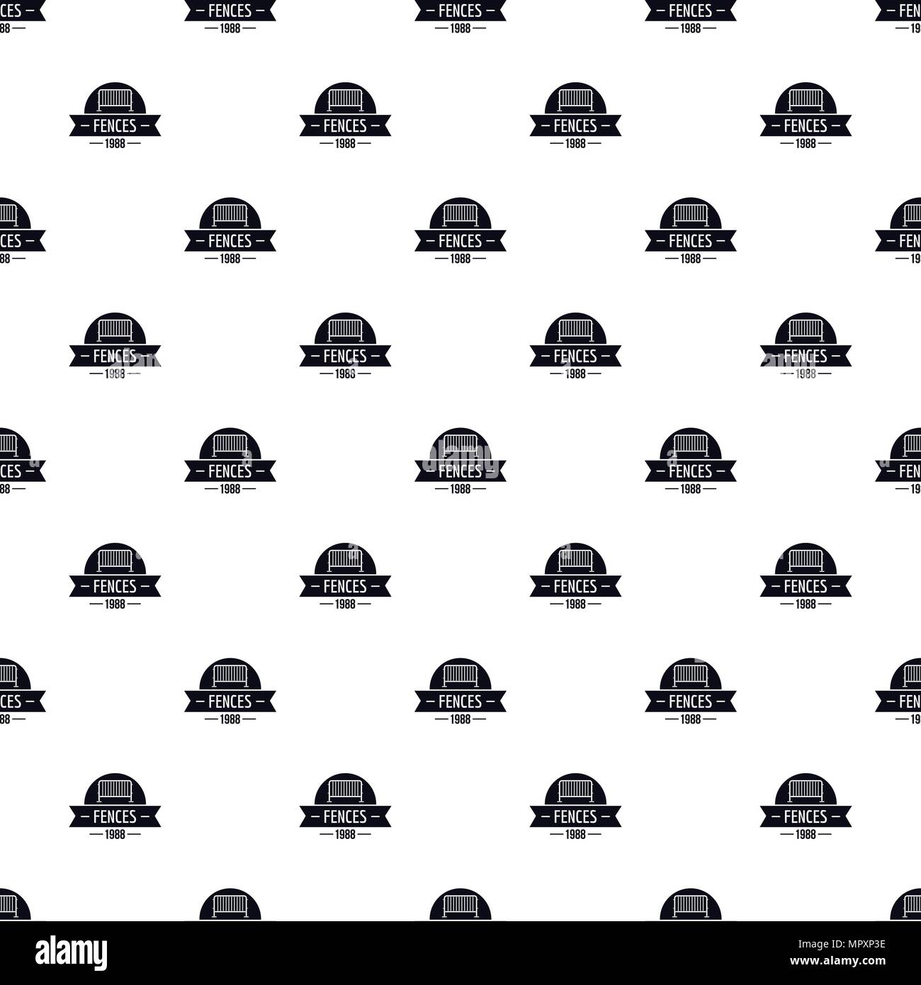 Fence barrier pattern vector seamless Stock Vector