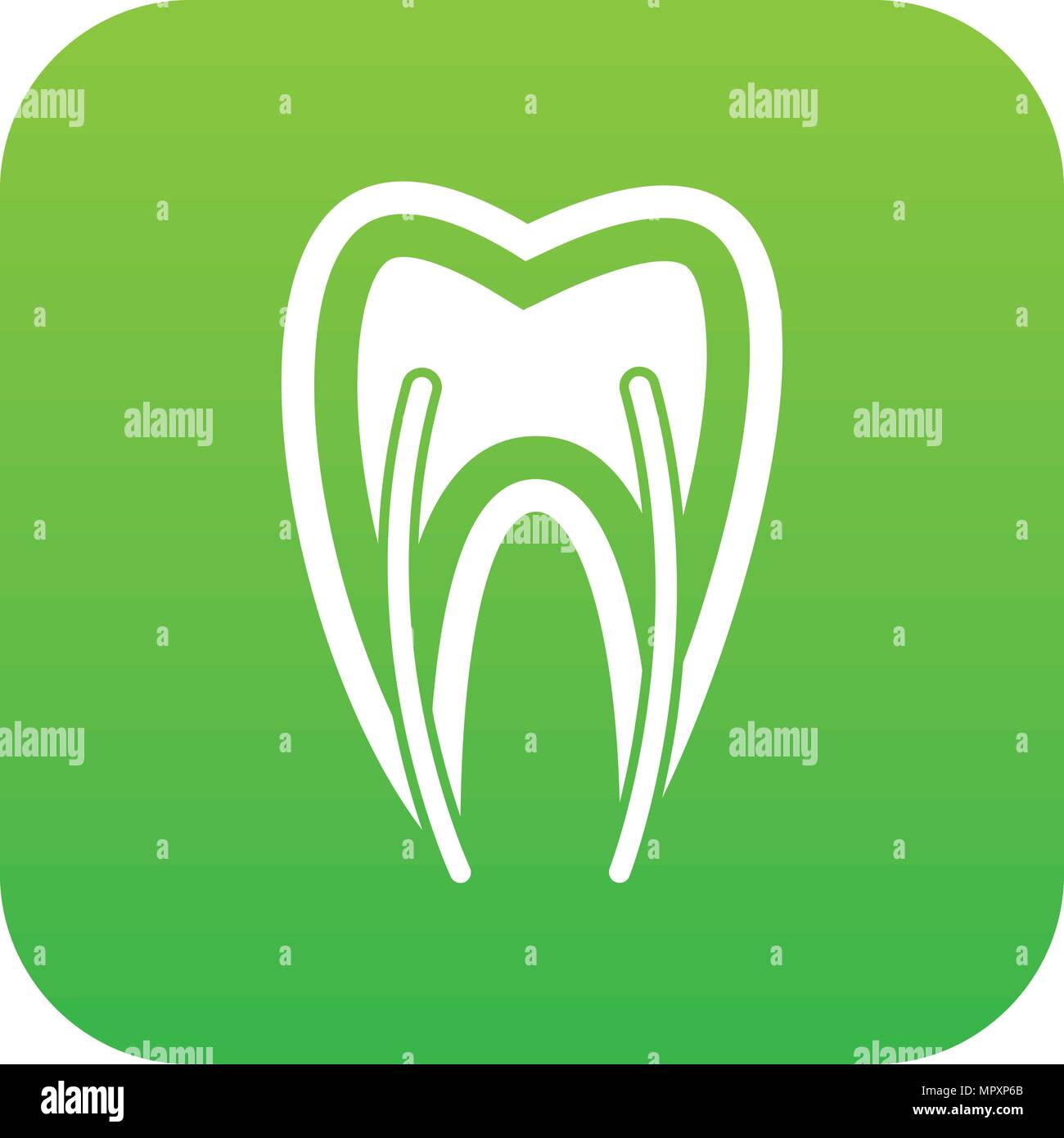 Tooth cross section icon digital green Stock Vector Image & Art - Alamy