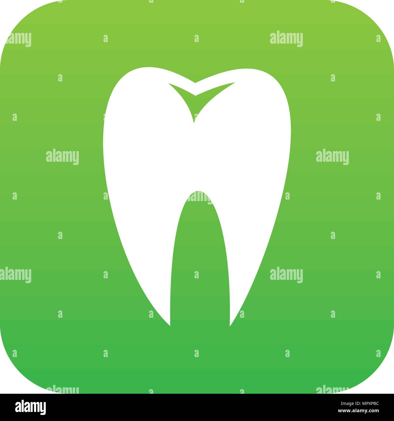 Tooth icon digital green Stock Vector Image & Art - Alamy