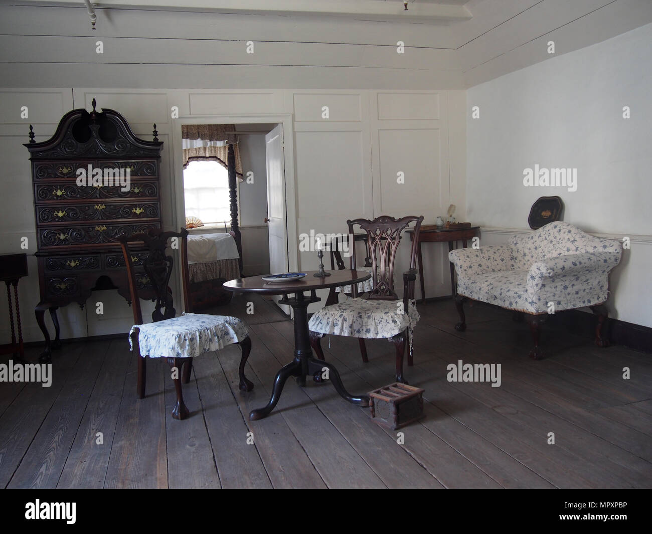 Sitting room and master bedroom in the GonzalezAlvarez House in St