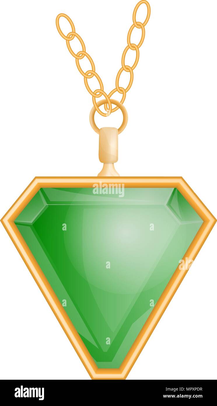 Emerald jewelry mockup, realistic style Stock Vector