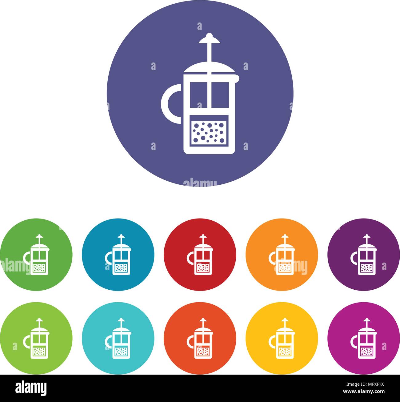 Press kettle icon, simple style Stock Vector