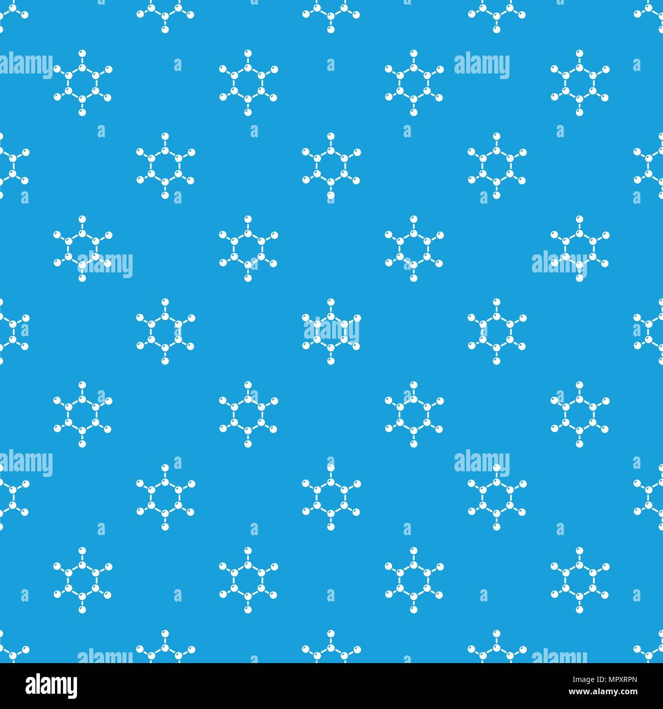 Molecule pattern vector seamless blue Stock Vector