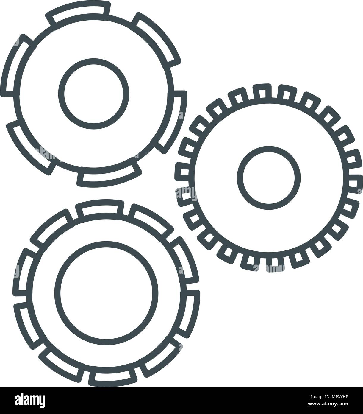gears machine isolated icon Stock Vector Image & Art - Alamy