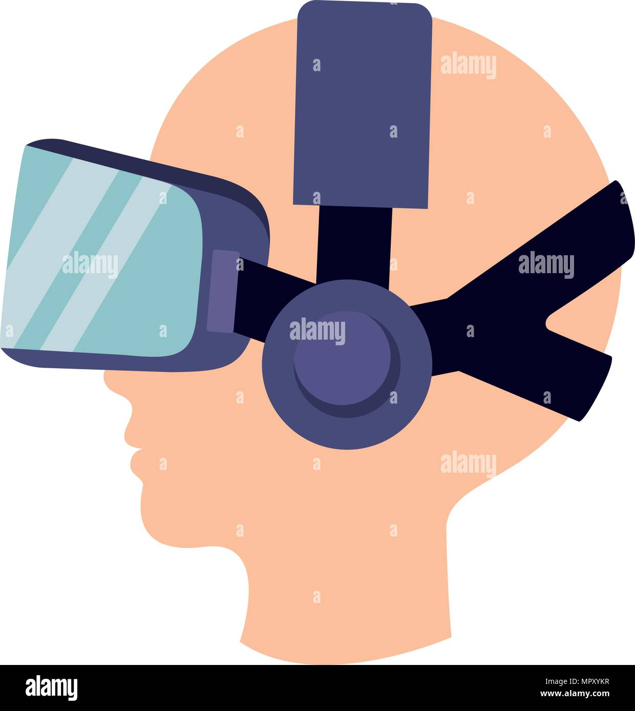 user with reality virtual mask technology Stock Vector Image & Art - Alamy