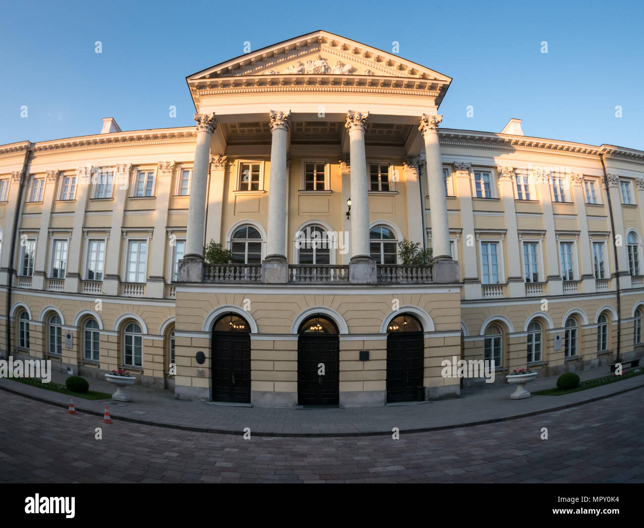 Pałac Kazimierzowski (Kazimierz Palace), University of Warsaw, Poland Stock Photo