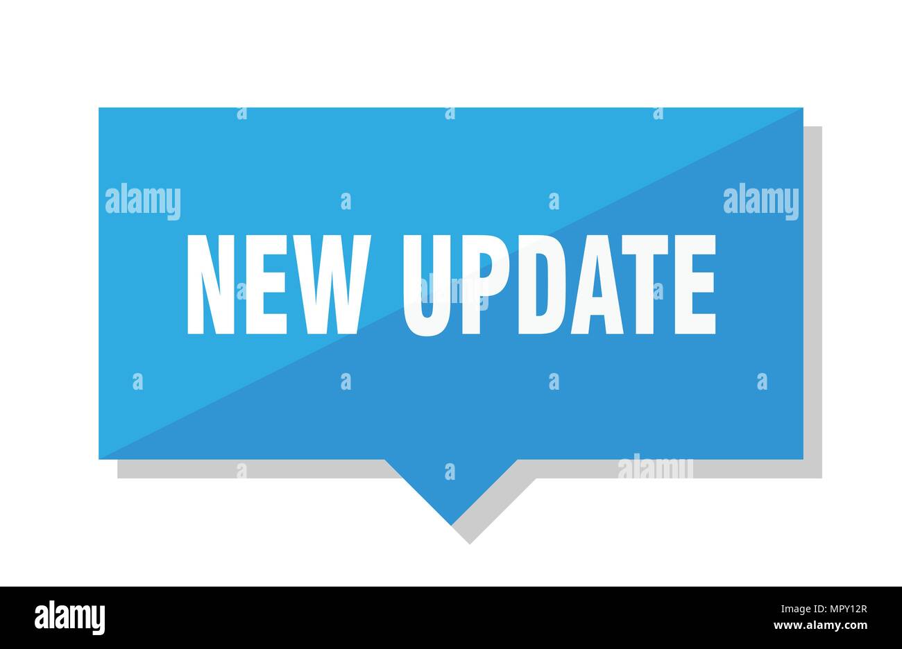 New update blue square hi-res stock photography and images - Alamy