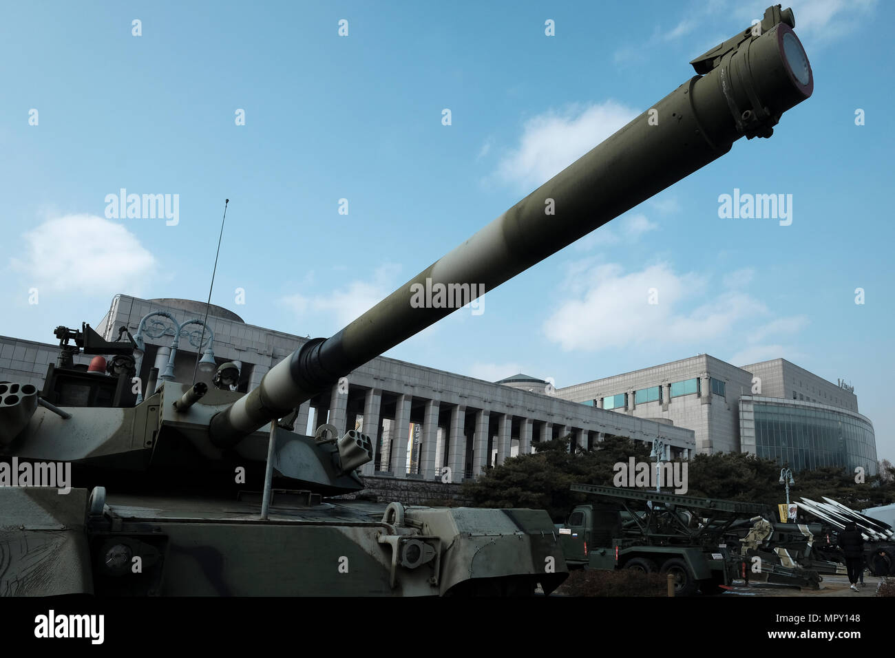 A South Korean K1 88Tank displayed at the War Memorial of Korea museum located in Yongsangu