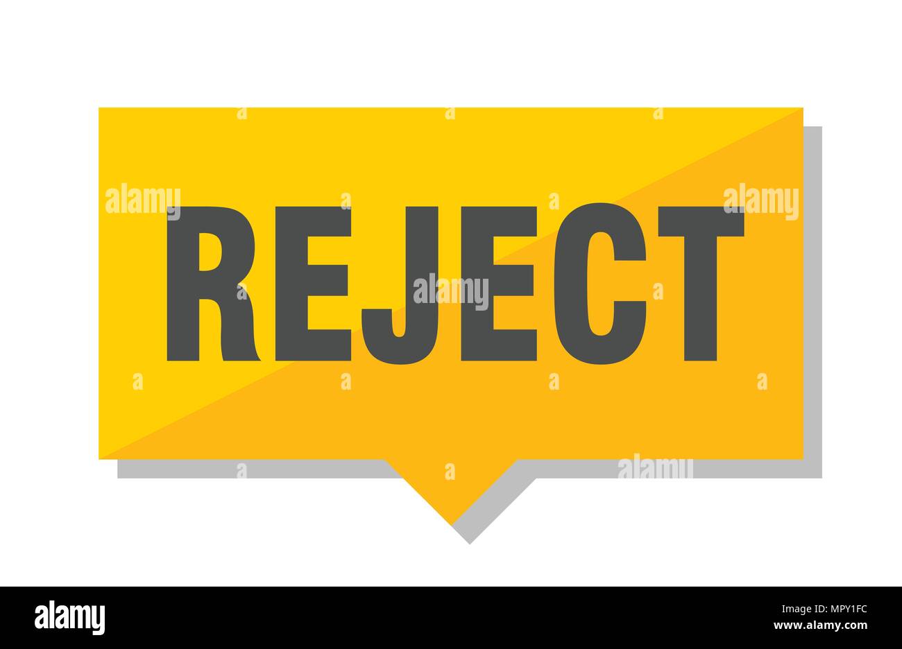 reject yellow square price tag Stock Vector Image & Art - Alamy