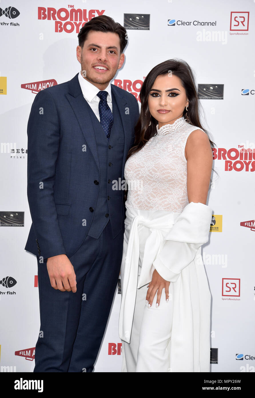 Jordan Brooke and Sofia Filipe attending The Bromley Boys World