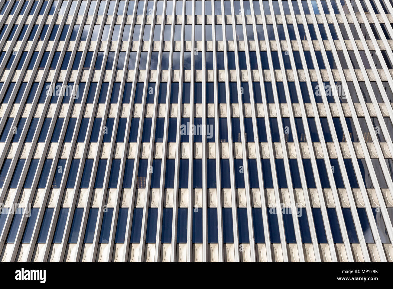 Windows in office building at city Stock Photo