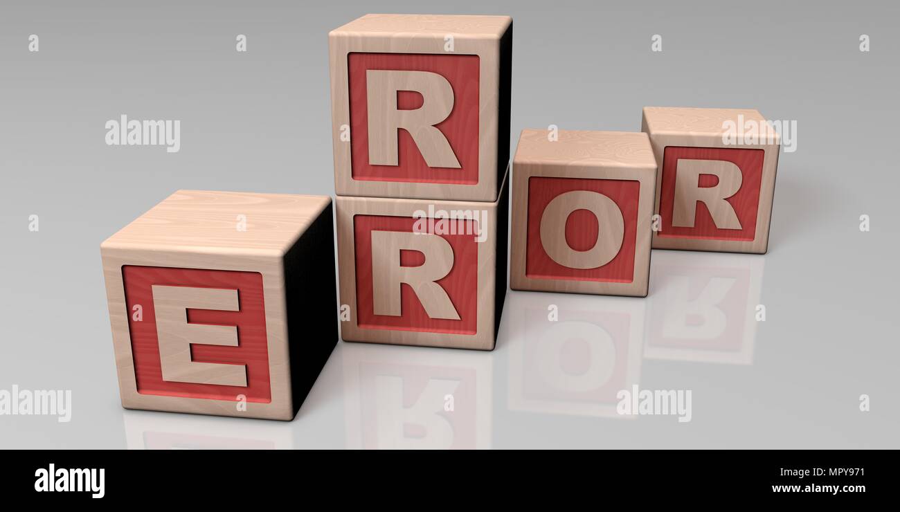 ERROR written with wooden blocks Stock Photo - Alamy