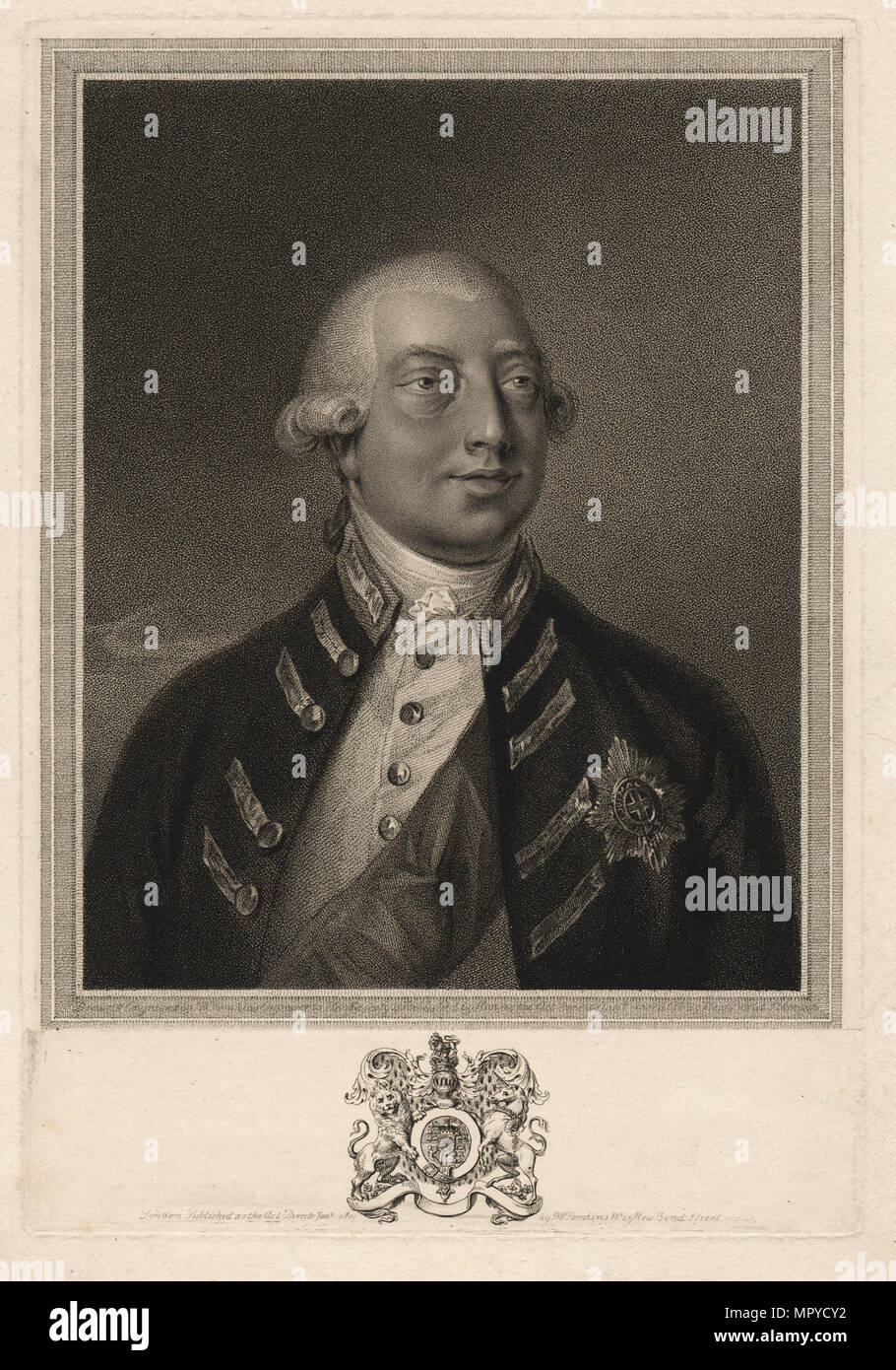 King George III of the United Kingdom (1738-1820), . Stock Photo