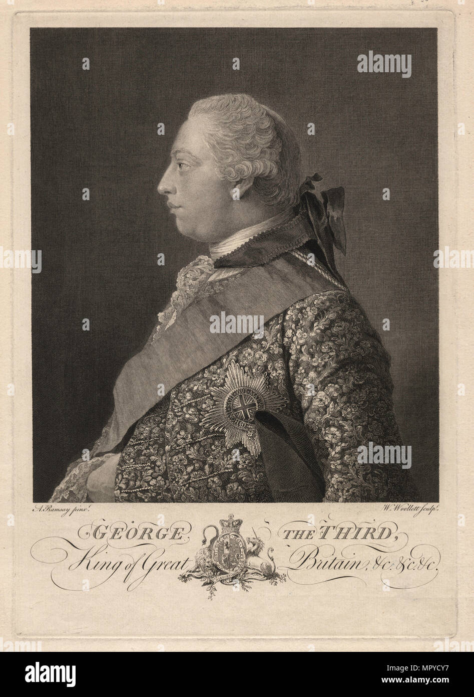 King George III of the United Kingdom (1738-1820), . Stock Photo