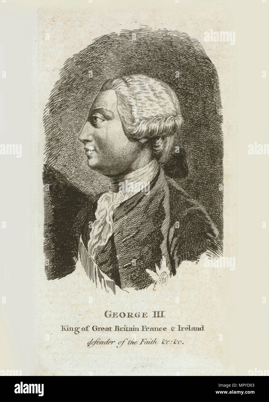 King George III of the United Kingdom (1738-1820), 1881. Stock Photo