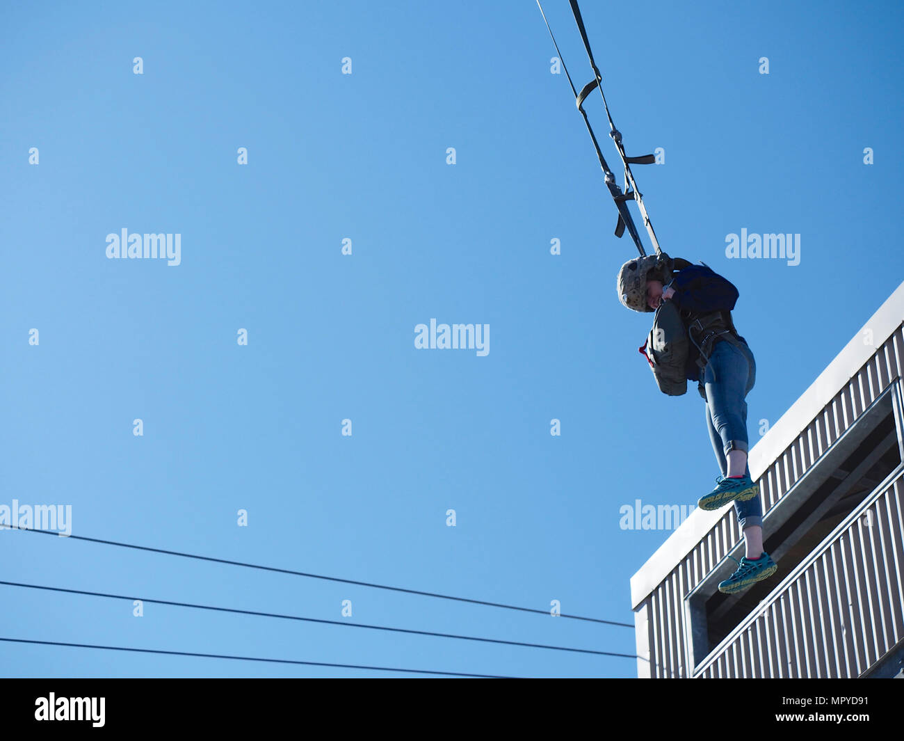 Eagle River High School Air Force Junior ROTC Cadet Riley Sheldon rides