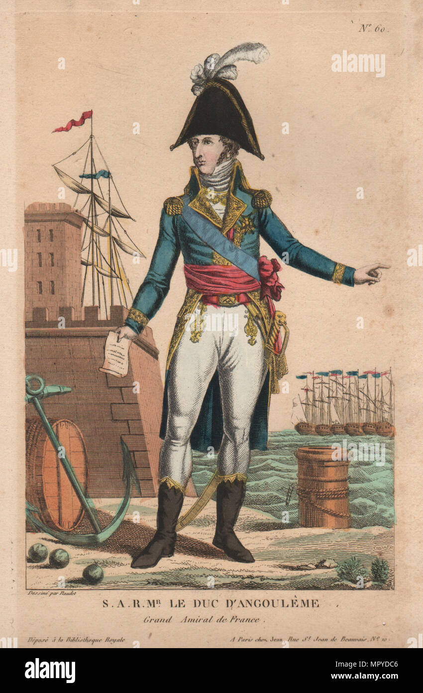 Louis Antoine of France, Duke of Angoulême (1775-1844), ca 1820. Stock Photo