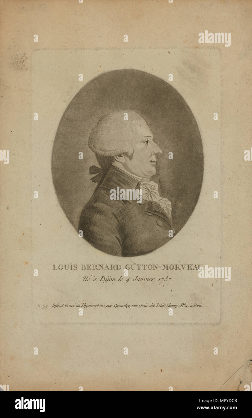 Louis Bernard Guyton de Morveau (1737-1816), 1790s. Stock Photo