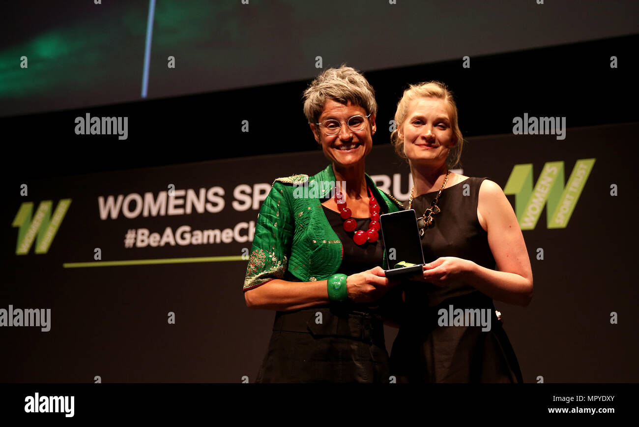 Imagery of the Year award presented to Karen Yeomans for her Standing in the Light initiative during the Women's Sport Trust #BeAGameChanger Awards, Troxy. PRESS ASSOCIATION Photo. Picture date: Thursday May 24, 2018. Photo credit should read: Steven Paston/PA Wire Stock Photo