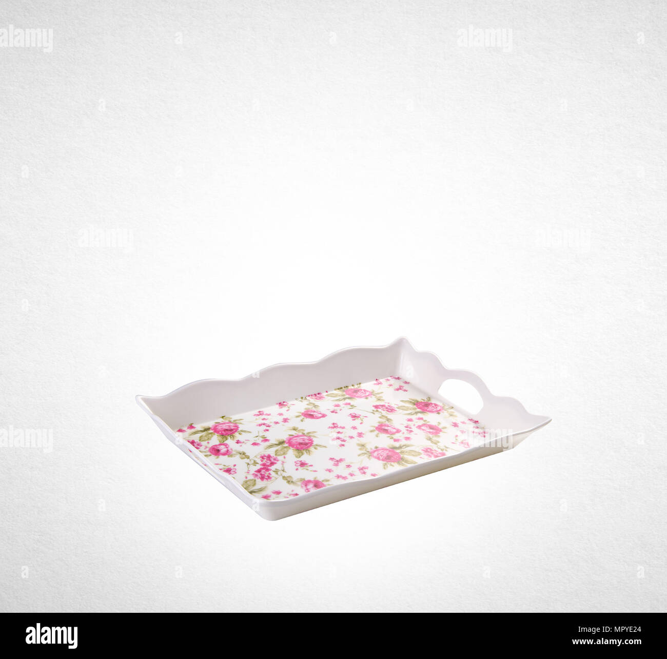 tray or empty plastic tray on a background Stock Photo