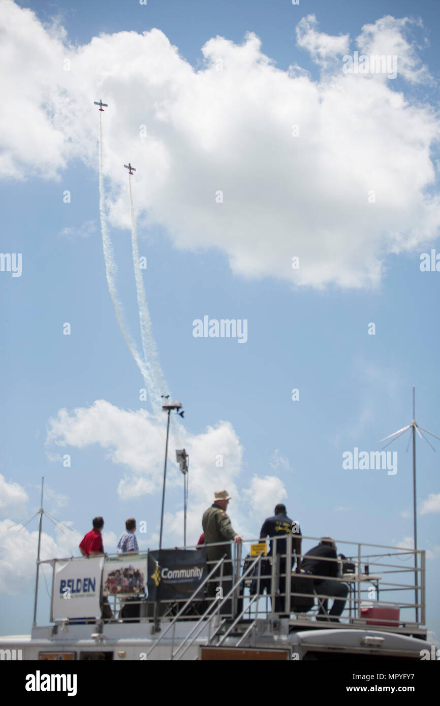 BELLE CHASSE, La. Redline Airshows performs a double aerial acrobatics
