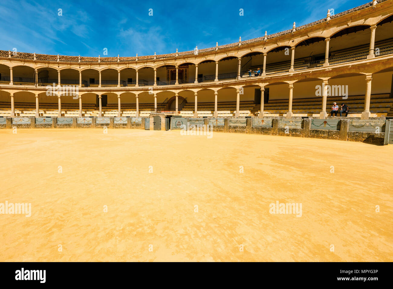 Ronda, Spain, April 05, 2018: Bullring in Ronda is one of the oldest ...