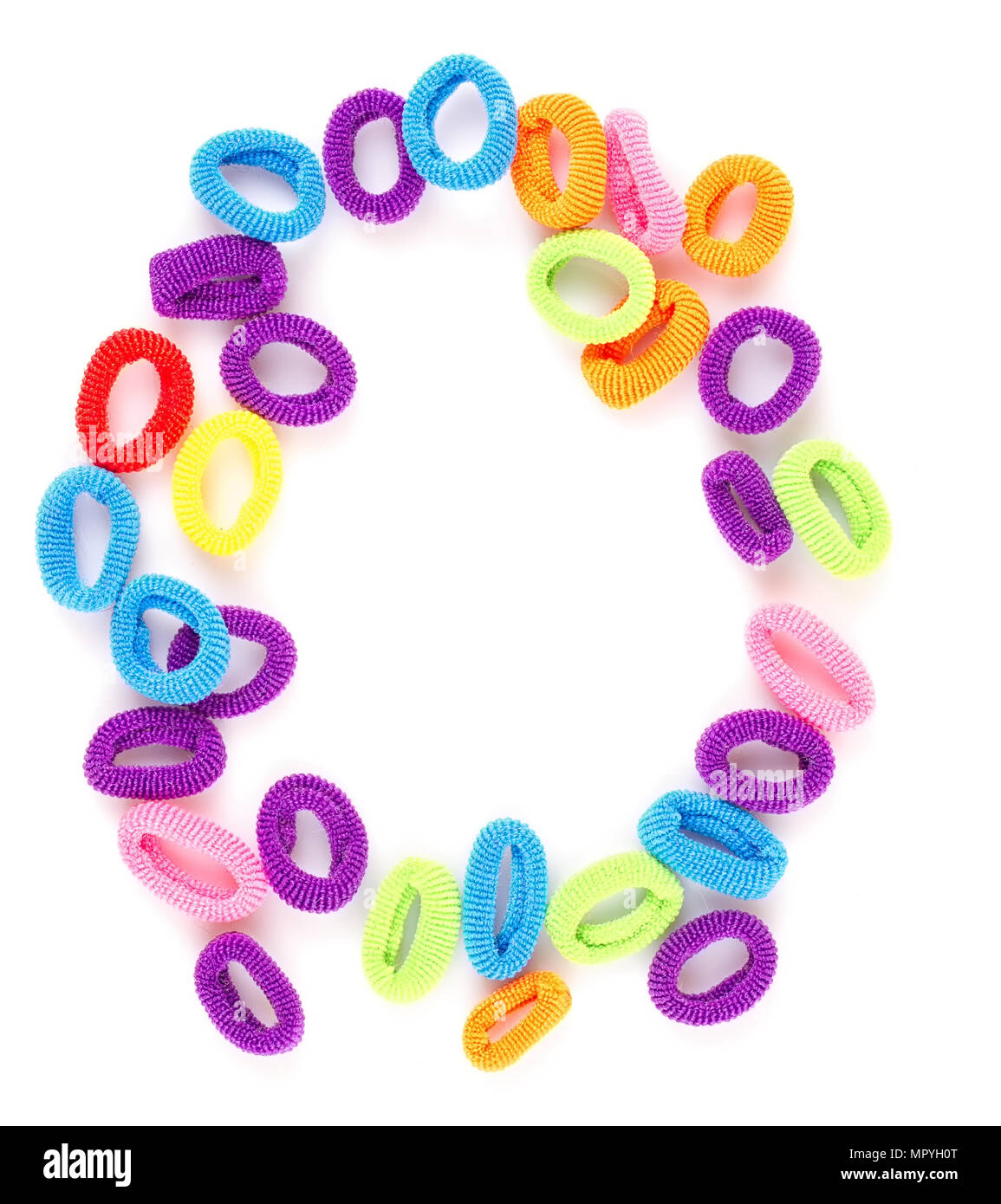 Hair elastic bands isolated on the white background Stock Photo Alamy