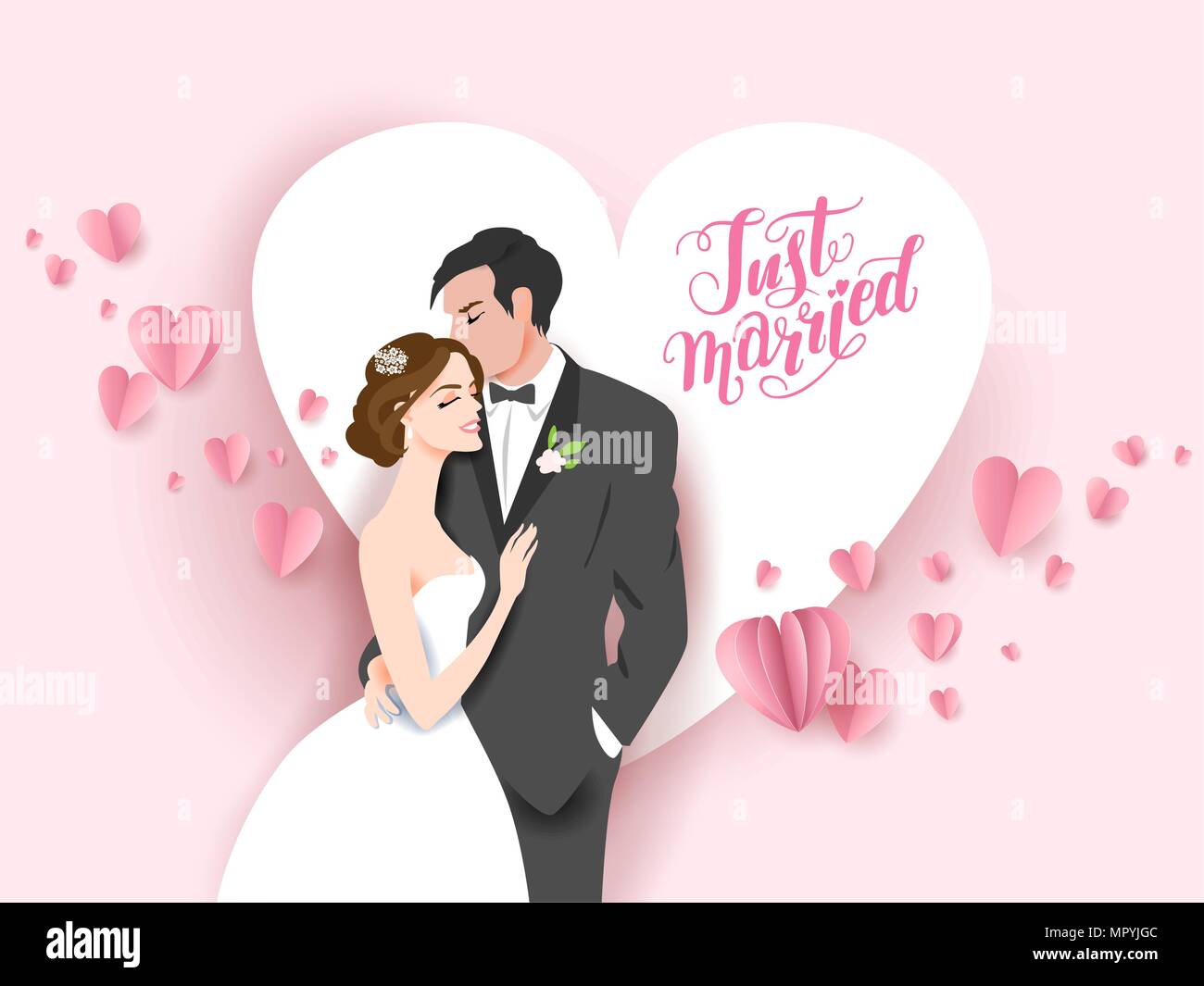 Pink wedding background Stock Vector