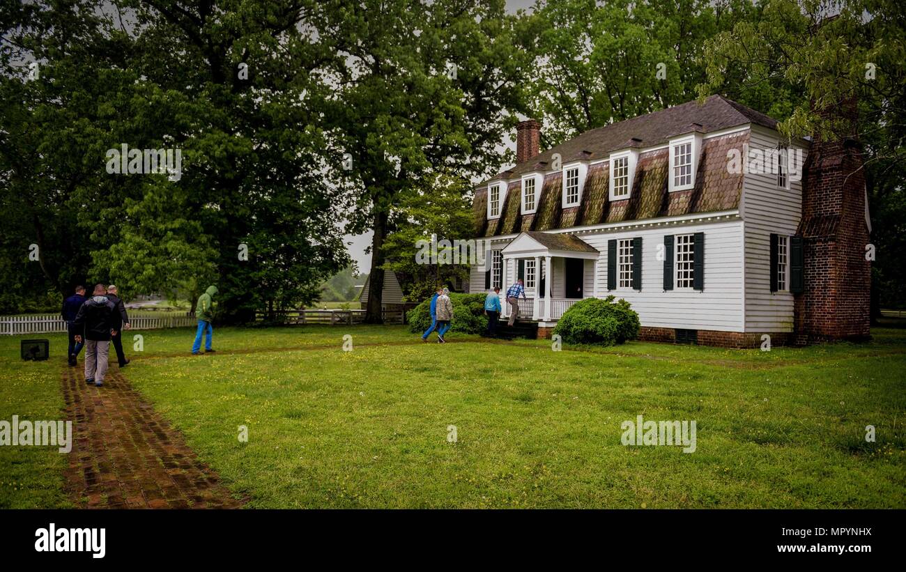 U.S., French, and Royal Air Force personnel visit Moore House at ...