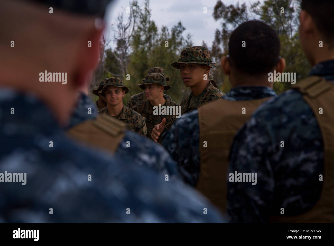 U.S. Marine Corps Sgt. Keoni Nakapaahu, Section Leader, initially