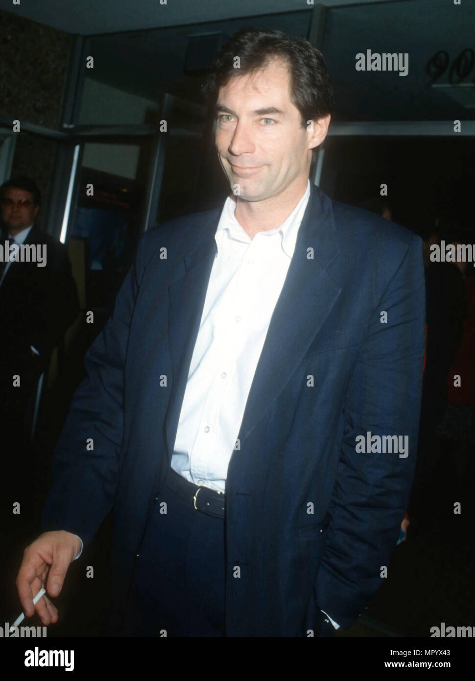 BEVERLY HILLS, CA - MARCH 5: Actor Timothy Dalton attends the premiere of 'La Femme Nikita' on March 5, 1991 at the Music Hall Theater in Beverly Hills, California. Photo by Barry King/Alamy Stock Photo Stock Photo