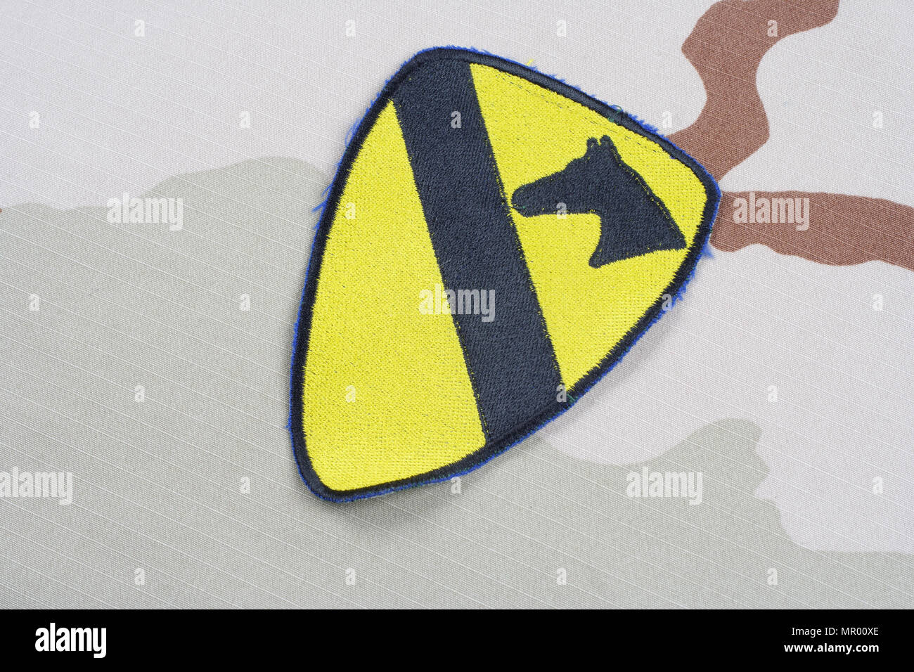 KIEV UKRAINE May 18 2015 US ARMY 1st Cavalry Division Patch On 