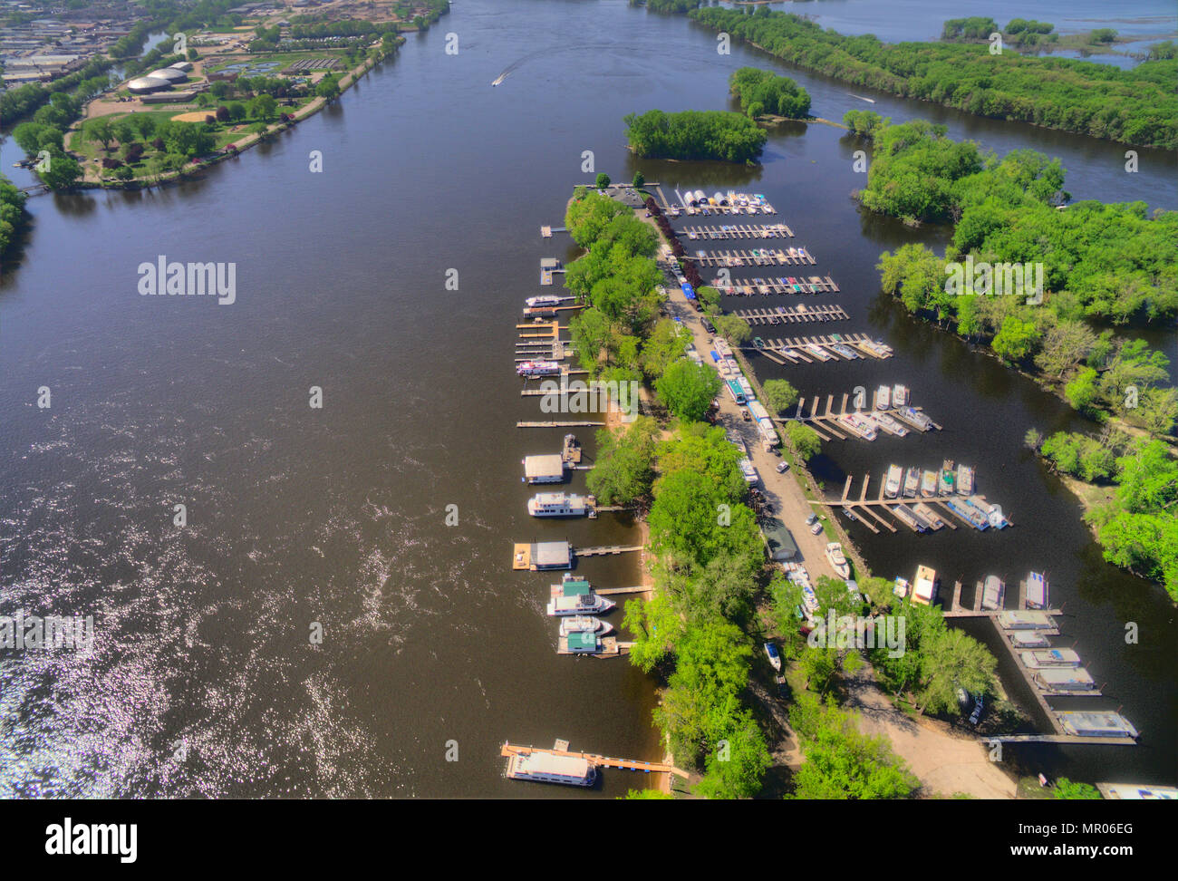 La Crosse is a Community in Wisconsin on the Mississippi River Stock