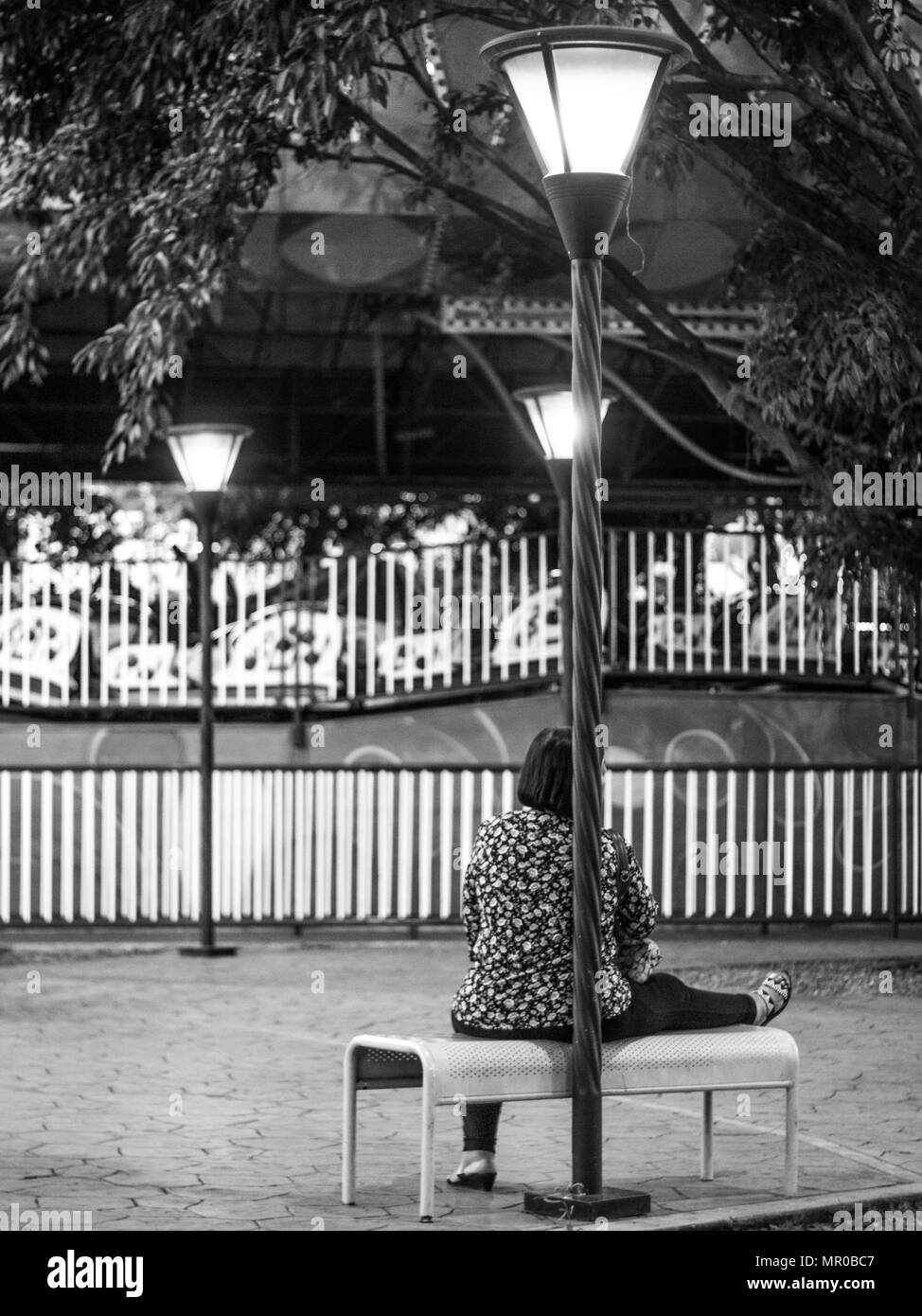 Lonely woman Black and White Stock Photos & Images - Alamy