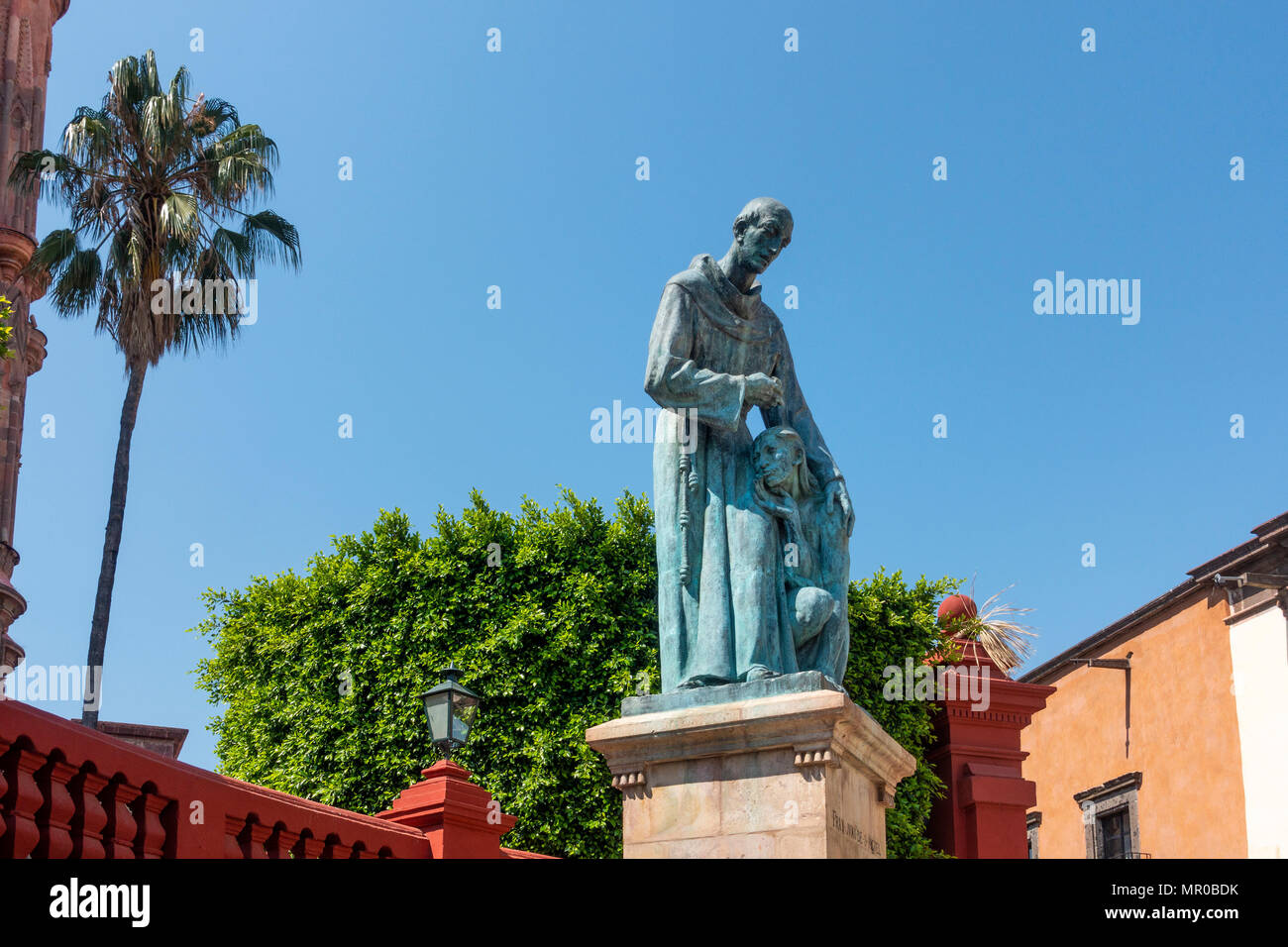 Sculpture of Fray Juan de San Miguel in front of La Parroquia Church in ...