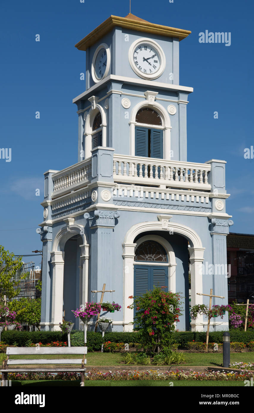 Clock tower Phuket Town Phuket Thailand Stock Photo Alamy